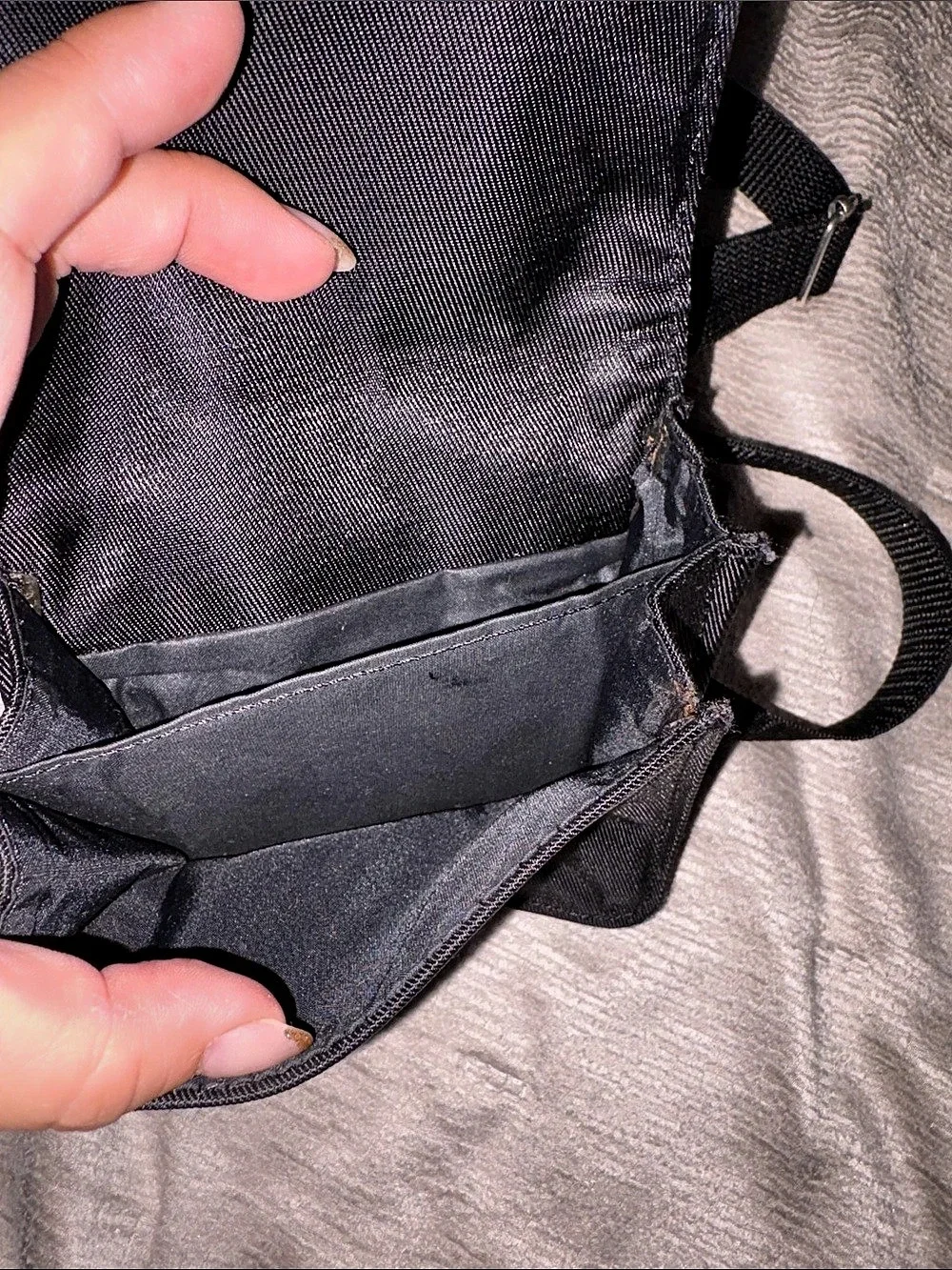 Vintage Polo Sport Black Crossbody Messenger Bag